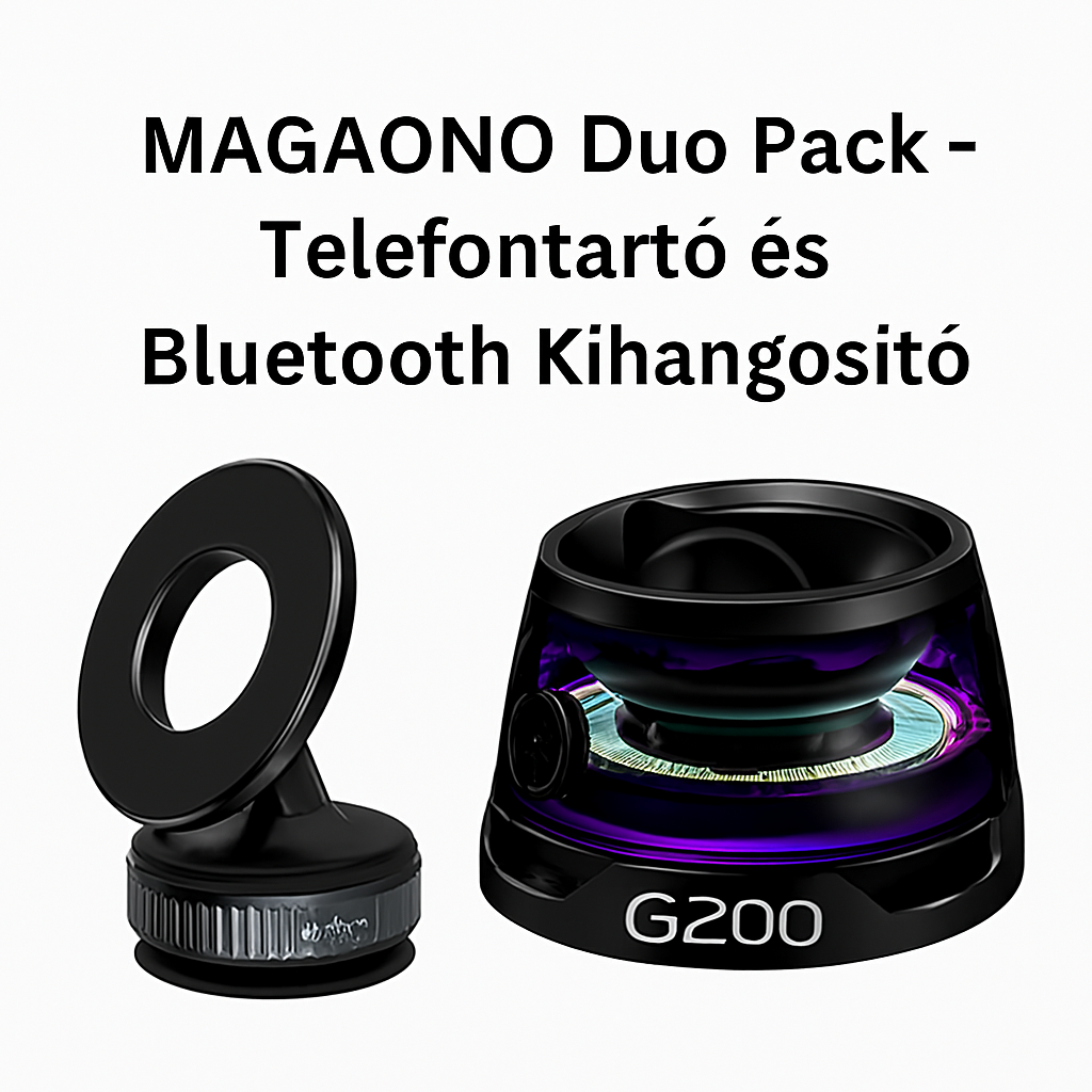 MAGAONO Duo Pack – Telefontartó + Bluetooth Kihangosító