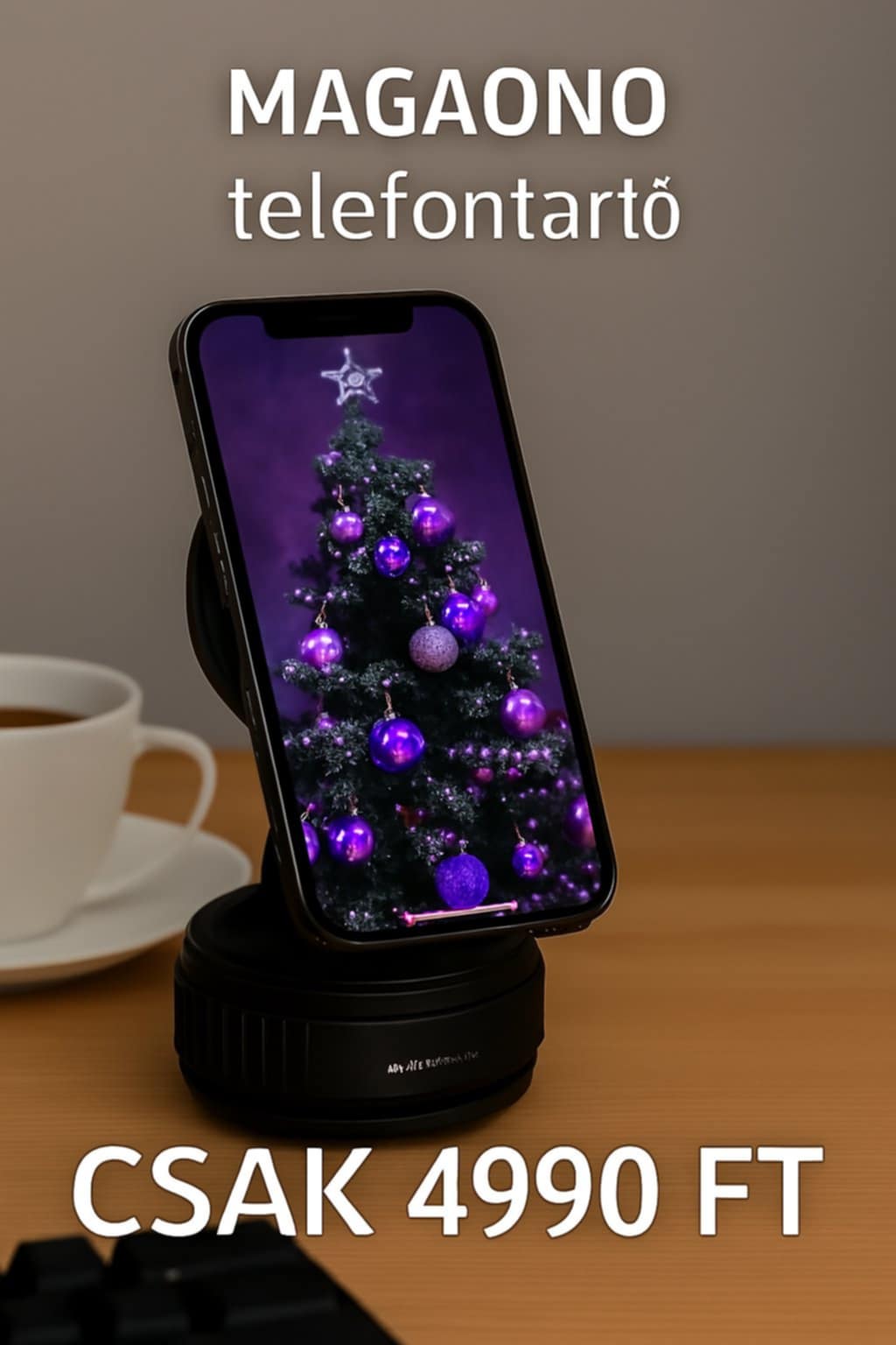 Magnetic Vacuum Autós Telefontartó - iPhone & Android Kompatibilis